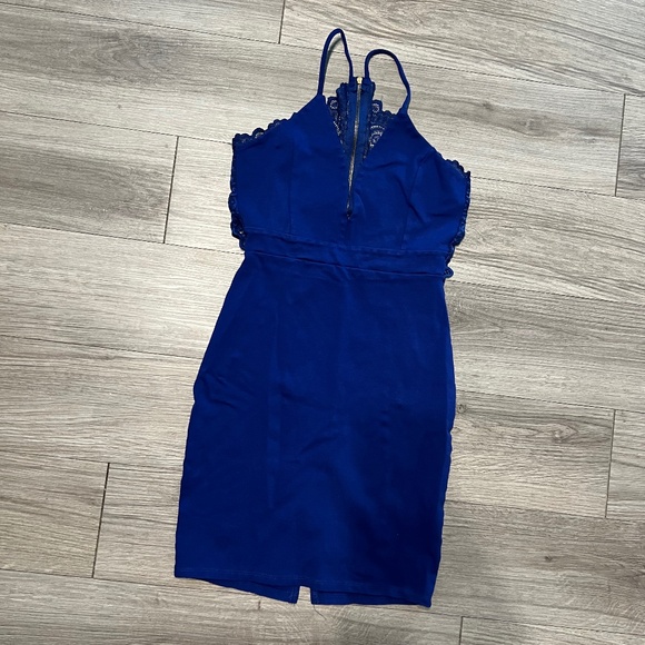 Royal blue body con party dress - Picture 1 of 6
